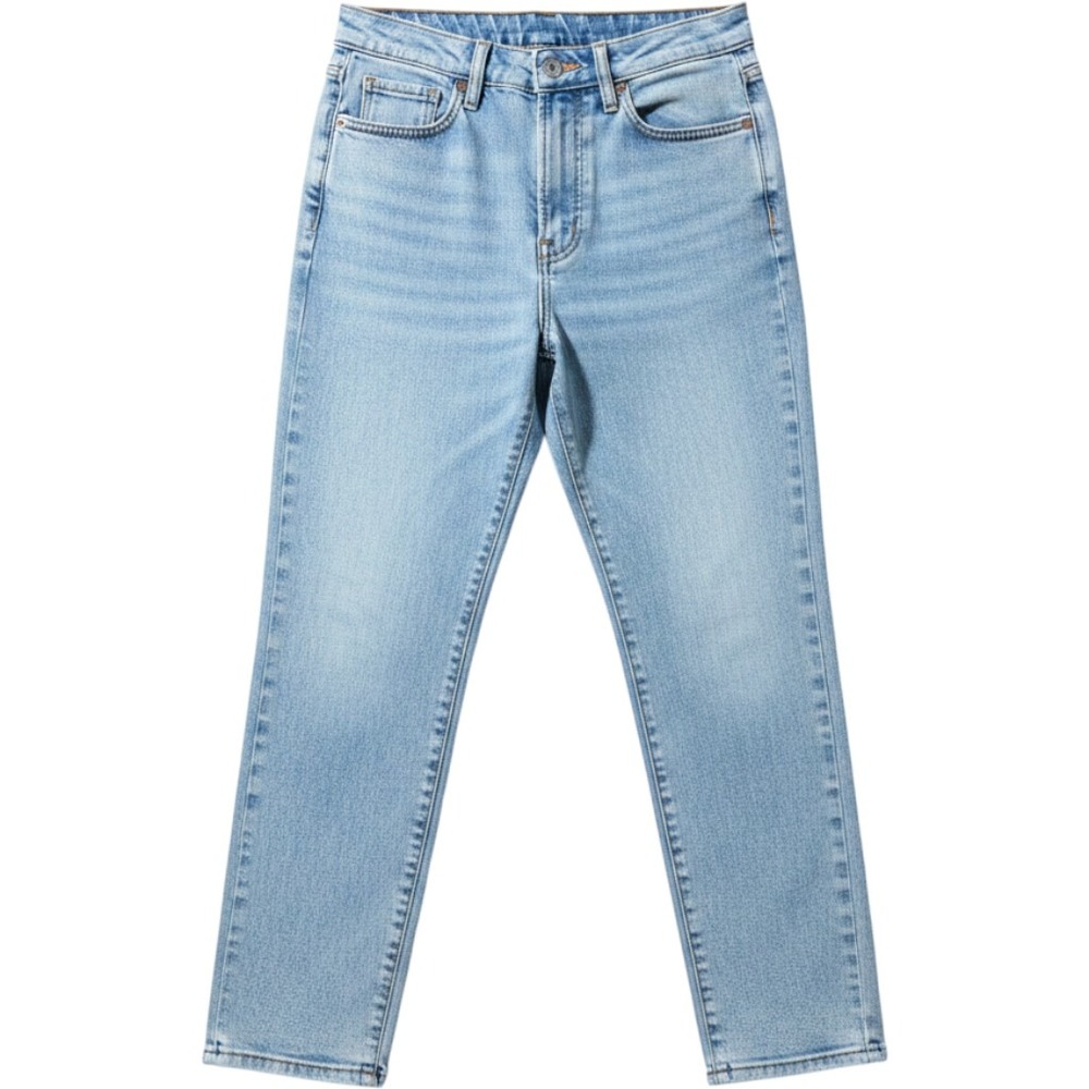 Old Navy OG Straight High Rise Jeans Womens 8 Medium Bright Extra Stretch Blue
